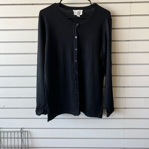 Posh Knit by Louis DellOilio. Black Sweater. Size L. New!